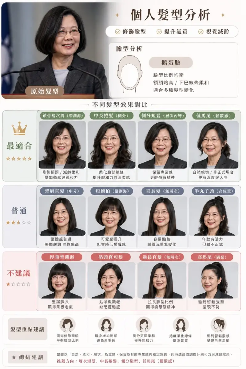 經典小英頭不見了！蔡英文「大波浪」造型曝　本尊驚呼：它不懂我