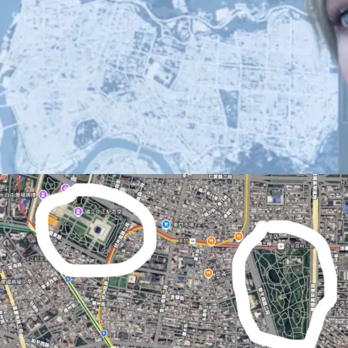 ▲《惡靈古堡 9：安魂曲》拉昆市的空拍地圖中，甚至有大安森林公園、中正紀念堂的雛形。（圖／取自Threads）