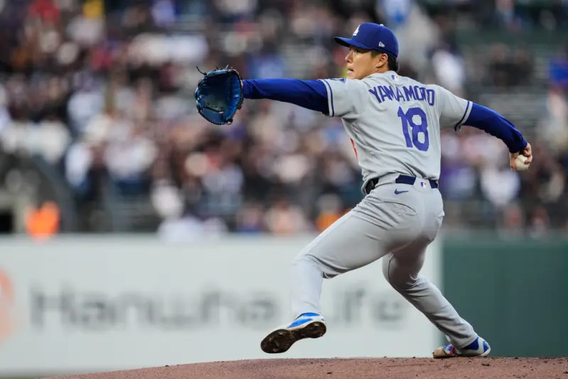 ▲洛杉磯道奇將於明（28）日主場迎戰邁阿密馬林魚，道奇將由山本由伸掛帥先發，馬林魚則是由派迪克（Chris Paddack）應戰。（圖／美聯社／達志影像）