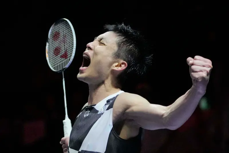 ▲2026湯優盃在丹麥舉舉行，湯姆斯盃（Thomas Cup）台灣男團今（27）日小組賽對決南韓，周天成繼續扮演開路先鋒角色。（圖／美聯／達志影像）