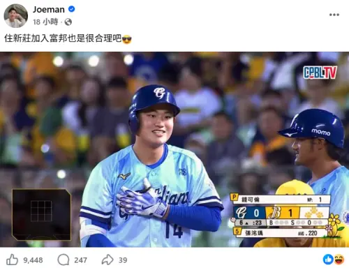 ▲▼Joeman（右圖）發文認證和富邦悍將打者王苡丞相似度高達90%。（圖／翻攝自CPBLTV、Joeman臉書）