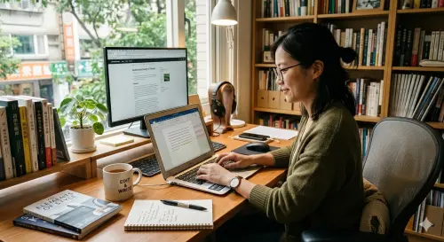 ▲自由撰稿者或編輯如有某領域的專業知識或提升點閱率的技能，就能獲得更高的收入。（圖／Gemini AI生成／NOWNEWS監製）