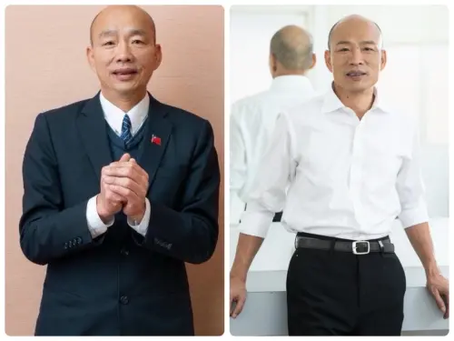 ▲韓國瑜競選高雄市長時，選戰期間穿襯衫時，把第一顆扣子打開，將袖子捲起來，建立庶民穿搭形象。（圖／韓國瑜臉書）