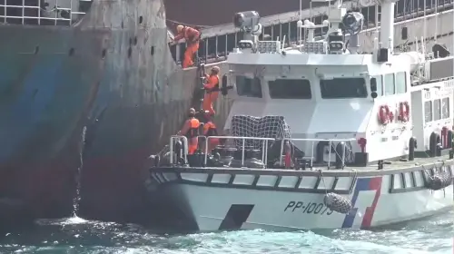 ▲海巡登檢破壞海纜的多哥籍《宏泰58》貨輪（圖／擷取自海巡署官網）