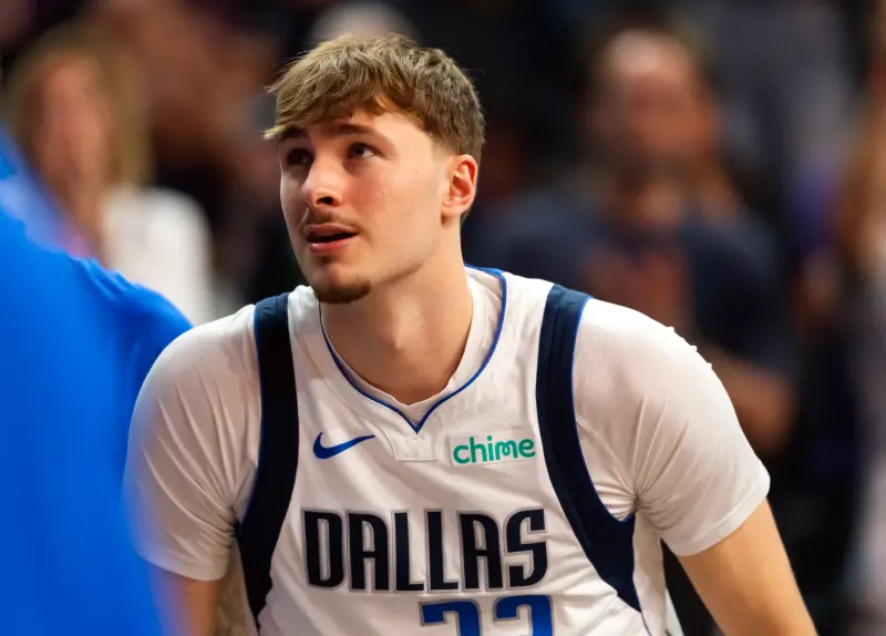 ▲NBA年度最佳新人獎項於台灣時間今（28）日揭曉，達拉斯獨行俠狀元郎弗拉格（Cooper Flagg）不負眾望，以場均21分的全能數據奪下獎項。（圖／路透／達志影像）