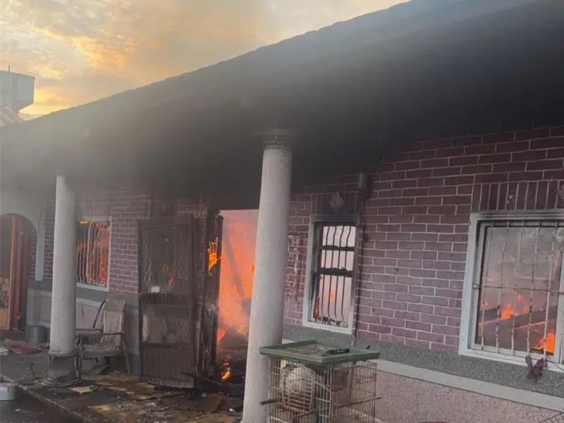 ▲雲林縣斗六市湖山路一處平房發生火警，奪兩命。（圖／消防提供）