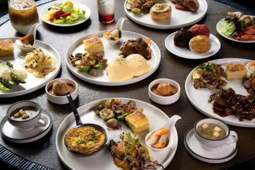 ▲台南晶英ROBIN'S推出全新「悠享食光All Day Brunch」，每人980元+10%，可從主餐選兩款自由組合。（圖／台南晶英提供）