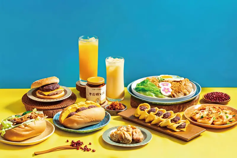 ▲千香漢堡推出期間限定「屏東物產系列」將屏東在地特色美食融入創意早餐。（圖／業者提供）