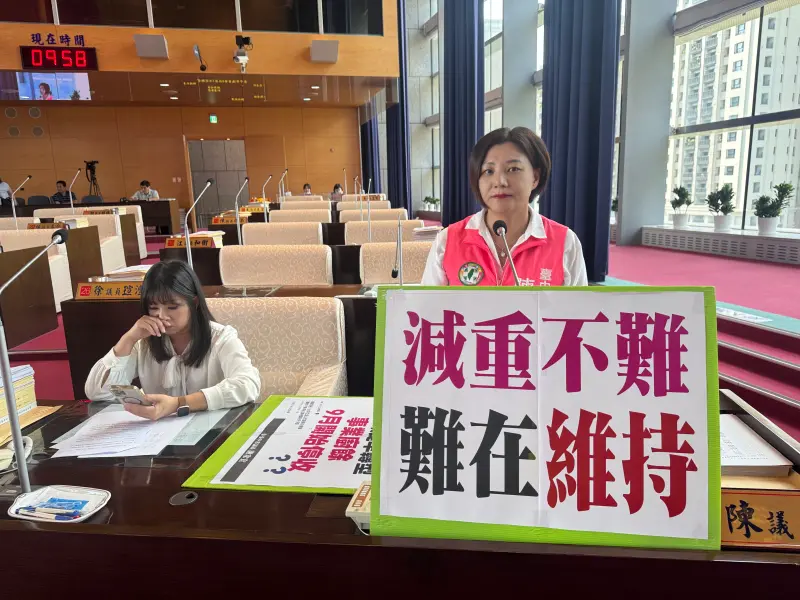 ▲議員陳雅惠指出，市府推動減重計畫成果，要求建立長期機制，讓政策不只減重(圖／陳雅惠提供2026.4.28)