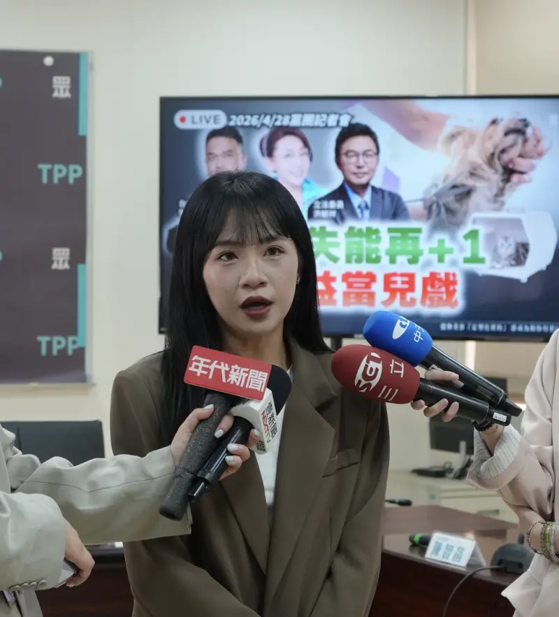 ▲民眾黨發言人張彤。（圖／記者呂炯昌攝）