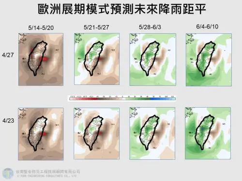 ▲5月10日至5月20日，台灣將進入一段明顯乾燥期。（圖／中央氣象署）