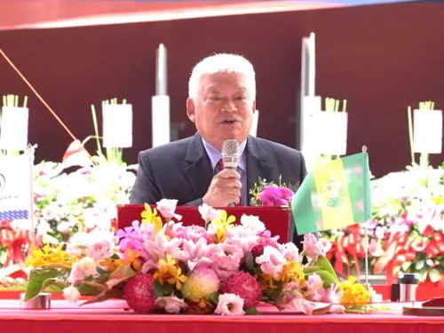 ▲台灣國際造船公司副總經理顏聰輝致詞。(圖／台灣國際造船公司提供)