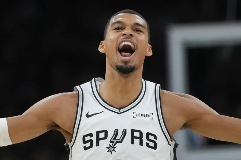 ▲聖安東尼奧馬刺球星文班亞馬（Victor Wembanyama）在經歷腦震盪事件後，他用表現證明自己依然是這個聯盟最可怕的競爭者。（圖／美聯社／達志影像）