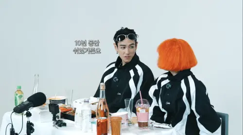 ▲T.O.P（左）說自己不需要休假，因為前面已經休息了10年。（圖／T.O.P YT）