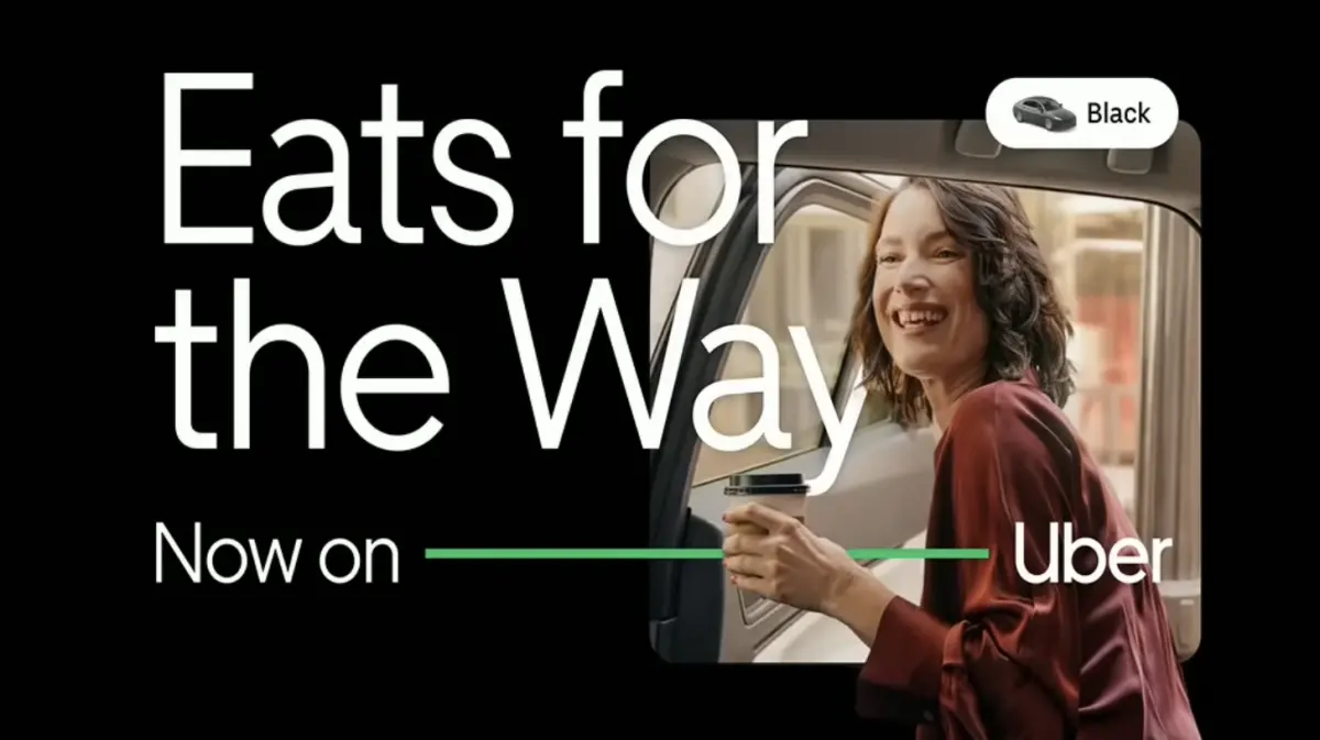 ▲Uber預計未來將「叫車與點餐」整合，用戶在預約搭乘行程時，只需在App內點擊「添加Uber Eats」，即可同步安排餐點，並於上車時直接取用。（圖／影片截圖）