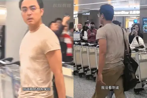 ▲明道（如圖）被問「Jolin有來嗎」，他傻眼回說「沒看到」便默默離去。（圖／翻攝自微博）