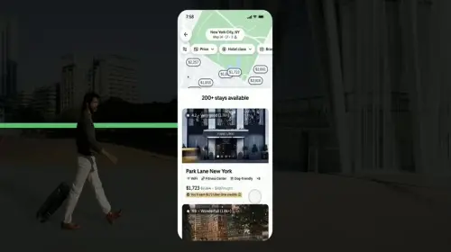 ▲U美國用戶可率先在Uber App內預訂飯店，未來房源將擴大至全球逾70萬間住宿；Uber One會員可在指定飯店享有20%折扣，並獲得10% Uber回饋。（圖／翻攝影片）