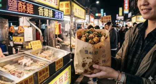 ▲紙袋較透氣能排出蒸氣，避免造成鹹酥雞、炸物變濕軟，比塑膠袋更能維持口感，近年也有店家改用打孔紙袋提升品質。（圖／Gemini製圖、記者賴禹妡製）