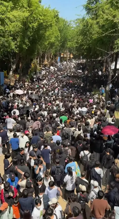 ▲韓國首爾寶可夢慶典，街道上滿滿都是人頭，幾乎沒有空地。（圖／取自X）