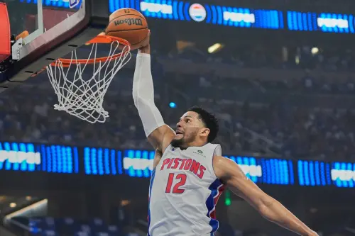 ▲活塞隊15年老將哈里斯(Tobias Harris)在G7生死戰中出賽22分鐘竟然交出「零進球」的慘澹成績單，成為球隊崩盤的檢討焦點。（圖／美聯社／達志影像）