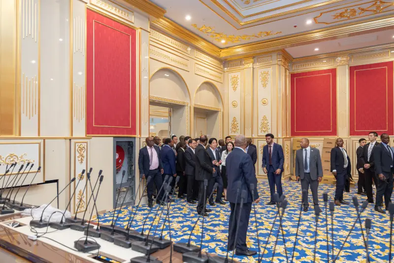    ▲賴清德參訪史國國際會議中心。（圖／總統府提供）  