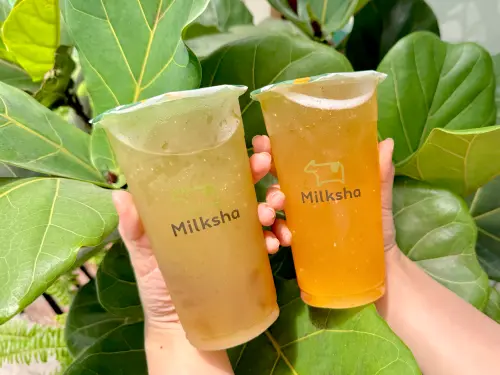 ▲迎接夏天，迷客夏推薦手搖飲料控多款清爽果茶。（圖／記者蕭涵云攝）