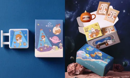 ▲再睡5分鐘推出「療癒宇宙航站」燈箱盲盒滿額贈，還有馬克杯沖泡禮盒周邊商品。（圖／再睡5分鐘提供）