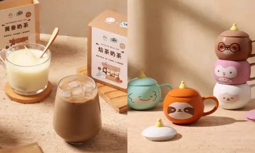 ▲再睡5分鐘六周年推出5款「NAP TEA品牌造型馬克杯」、還聯名3點1刻「奶茶沖泡包5入盒」。（圖／再睡5分鐘提供）