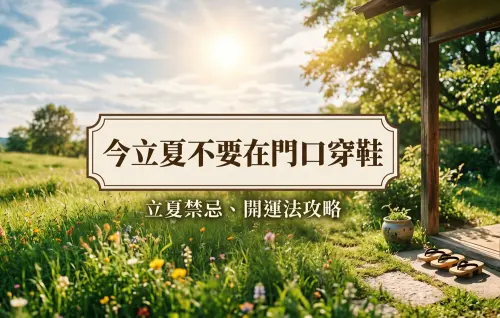 今立夏不要在門口穿鞋！「4禁忌做錯會衰」前途一片黑：2招補財庫