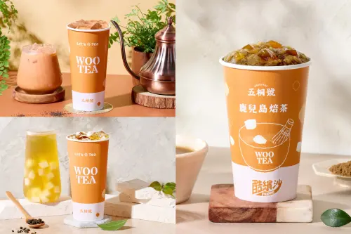 ▲五桐號x全家Let’s Tea泰式奶茶、杏仁凍青茶、鹿兒島焙茶酷繽沙，皆為65元。（圖／五桐號提供）