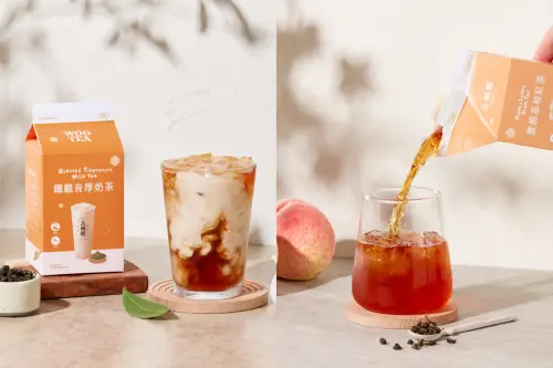 ▲五桐號x全家新品，鐵觀音厚奶茶、蜜桃荔枝紅茶，皆為39元。（圖／五桐號提供）