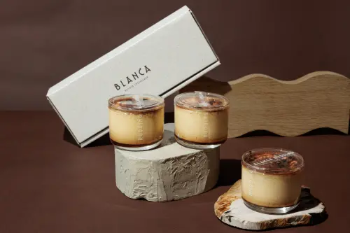 ▲BLANCA還有人氣商品「BLANCA布丁」，上頭是帶微焦的焦糖。（圖／晶華酒店提供）