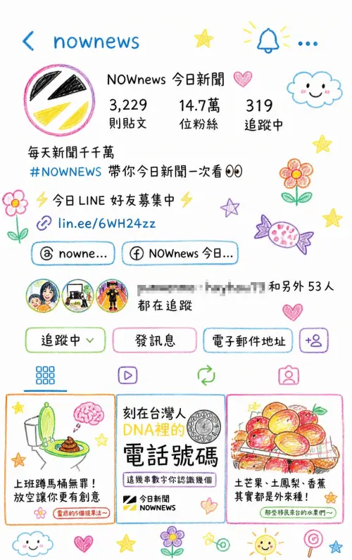 ▲個人社群Q版自介超可愛，每個人都應該要有一張社群插畫自介卡啦！（圖/ChatGPT生成/記者張嘉哲監製）