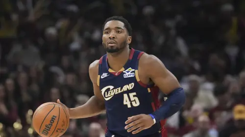 ▲克里夫蘭騎士隊的當家後衛米契爾（Donovan Mitchell）今天被問到自己是否有壓力時表示：「我只是打球而已，那些無家可歸、沒飯可吃的人才有壓力。」（圖／美聯社／達志影像）