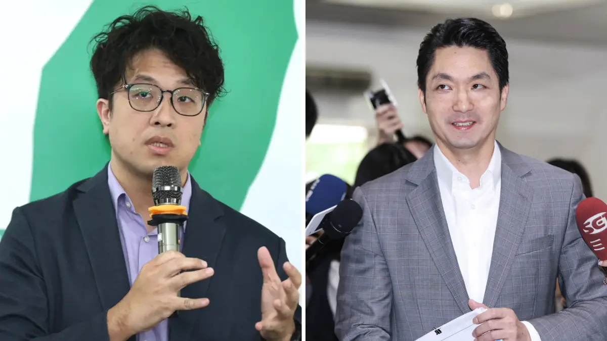 ▲台北市選戰最新民調，台北市長蔣萬安民調大勝傳出代表民進黨的綠委沈伯洋。（圖／記者朱永強攝）