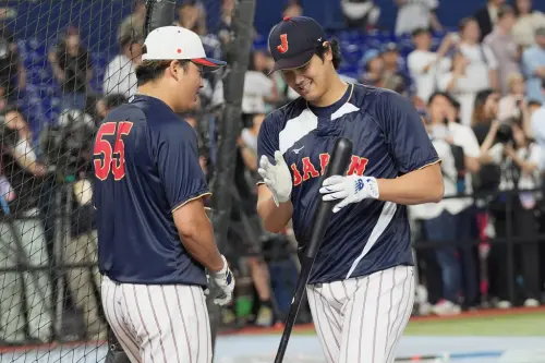 ▲大谷翔平與村上宗隆在今年的世界棒球經典賽，一同披日本戰袍，私下也有好交情。（圖／美聯／達志影像）