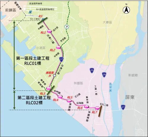 ▲捷運小港林園線路線圖。（圖／高市府捷運局提供）