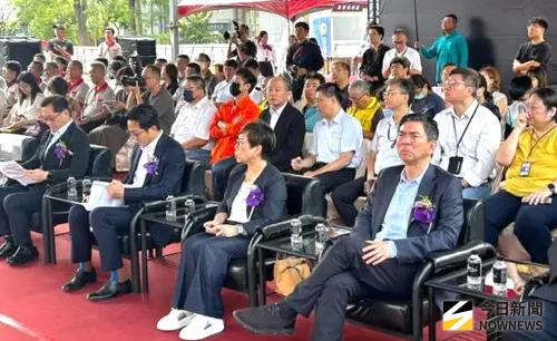 ▲日月光半導體製造公司與楠梓電子公司在高雄市楠梓科技產業園區，舉行合建大樓新建工程動土儀式。(圖／記者黃守作攝，2026.05.08)