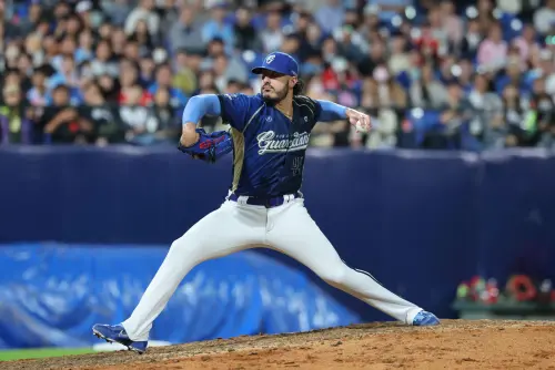 ▲魔力藍先發7局僅失1分拿下勝投，獲選單場MVP。（圖片提供/富邦悍將）