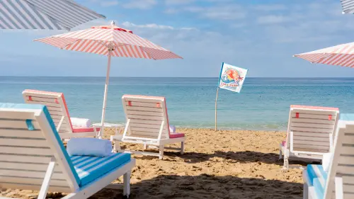 ▲獨具風格的「La Plage Longchamp瓏驤海灘俱樂部」，邀請民眾到墾丁免費入場體驗。（圖／Longchamp提供）