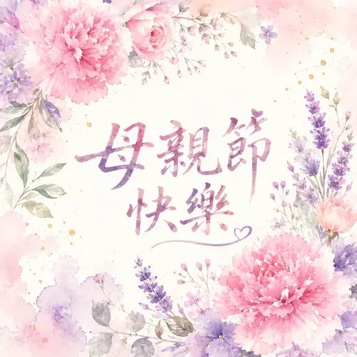 ▲2026「母親節快樂」免費祝福賀圖。（圖／AI生成／記者黃韻文監製）
