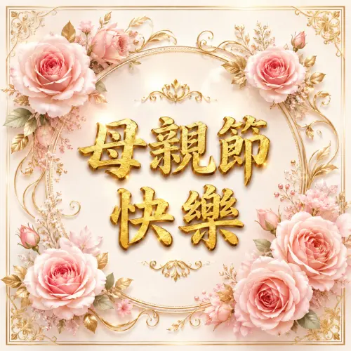 ▲2026「母親節快樂」免費祝福賀圖。（圖／AI生成／記者黃韻文監製）