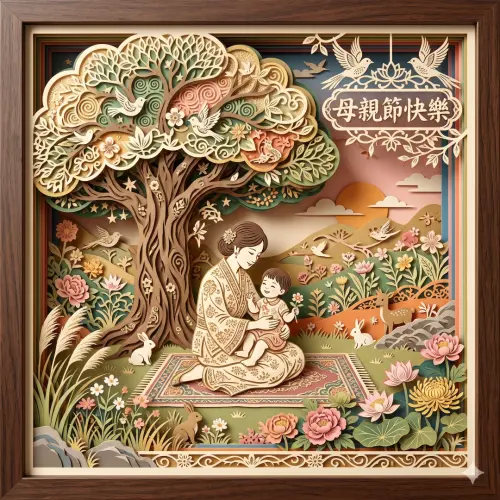 ▲2026「母親節快樂」免費祝福賀圖。（圖／AI生成／記者黃韻文監製）
