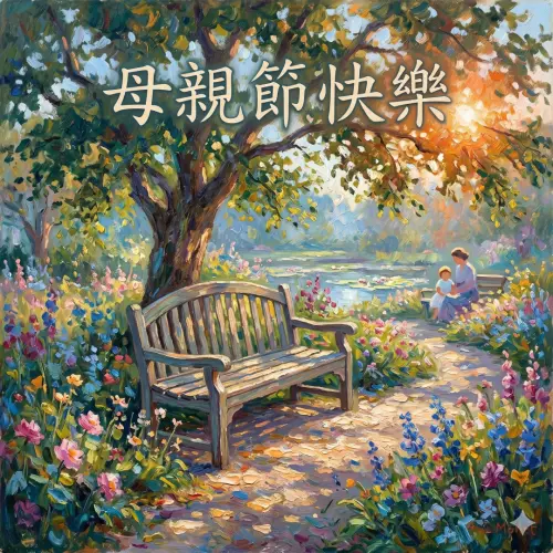 ▲2026「母親節快樂」免費祝福賀圖。（圖／AI生成／記者黃韻文監製）