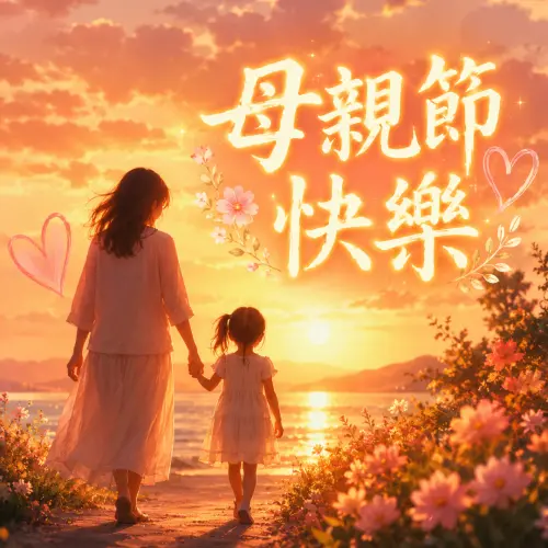 ▲2026「母親節快樂」免費祝福賀圖。（圖／AI生成／記者黃韻文監製）