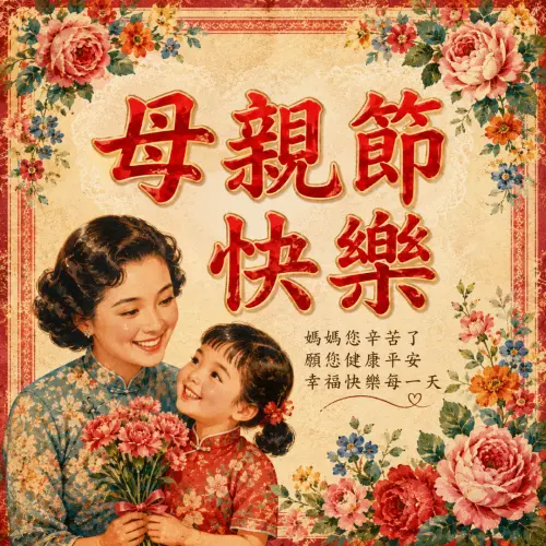 ▲2026「母親節快樂」免費祝福賀圖。（圖／AI生成／記者黃韻文監製）