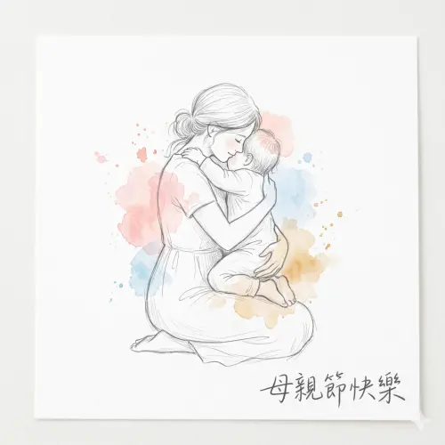 ▲2026「母親節快樂」免費祝福賀圖。（圖／AI生成／記者黃韻文監製）