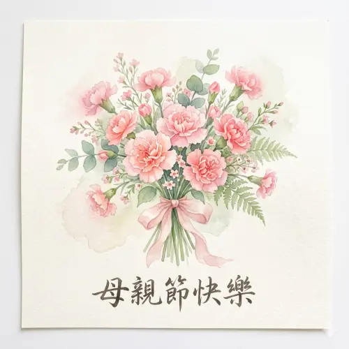 ▲2026「母親節快樂」免費祝福賀圖。（圖／AI生成／記者黃韻文監製）