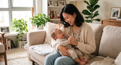 ▲巨蟹媽媽溫柔細膩，更注重教育孩子節儉與責任感。（圖／Gemini製圖、記者賴禹妡製）