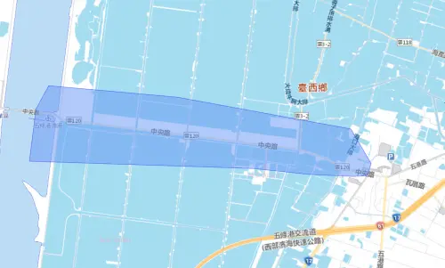 ▲雲林縣臺西鄉5月11日停水影響範圍。（圖／台灣自來水公司）